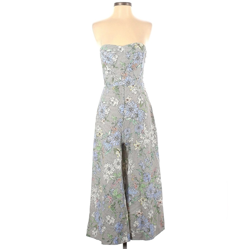 H&M Floral Strapless Jumpsuit